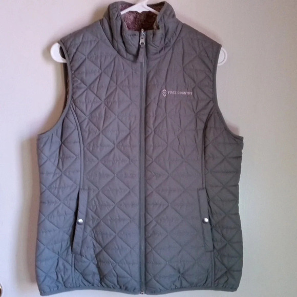 Free Country reversible quilted vest women's size large - Picture 1 of 8
